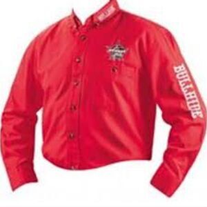 Bullhide Mens Professional Bull Rider Embroidered Button Front Shirt,Size Medium